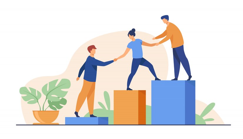 employees-giving-hands-helping-colleagues-walk-upstairs_74855-5236